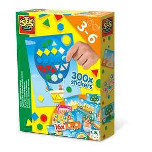 Zestaw kreatywny Figury geometryczne 300 naklejek