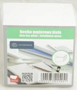 Kostka papierowa biała 85x85x50 mm
