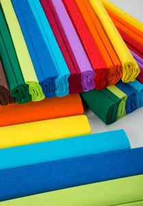 Bibuła marszczona Happy Color 50x200cm TĘCZA MIX 10 kolorów 10 rolek