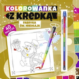 Kolorowanka z kredką Fabryka Św. Mikołaja Kolorowanka z kredką Fabryka Św. Mikołaja