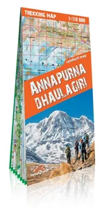 Annapurna i Dhaulagiri laminowana mapa trekkingowa Skala: 1:30 000; 1:80 000; 1:1 100 000
