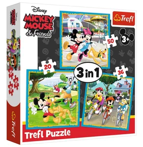 Puzzle 3w1 Myszka Miki z przyjaciółmi