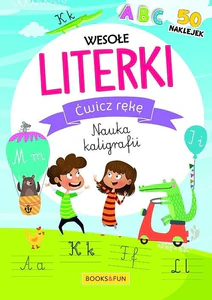 Wesołe literki Ćwicz rękę Nauka kaligrafii 50 naklejek