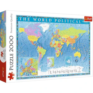 Puzzle Polityczna mapa świata 2000