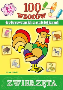 100 wzorów Zwierzęta Kolorowanki z naklejkami