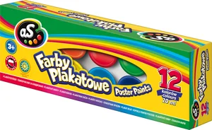 Farby plakatowe AS 12 kolorów - 20 ml Farby plakatowe AS 12 kolorów - 20 ml