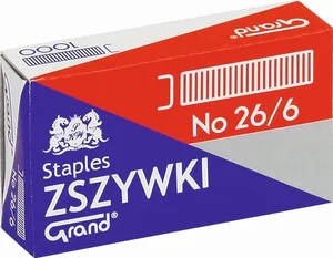 Zszywki 26/6 (1000szt*10) GRAND Zszywki 26/6 (1000szt*10) GRAND