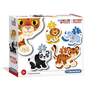 Moje pierwsze puzzle Dzikie zwierzęta 4 w 1