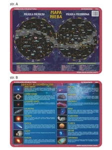 Podkładka edukacyjna 064 - Astronomia. Mapa nieba, obiekty astronomiczne