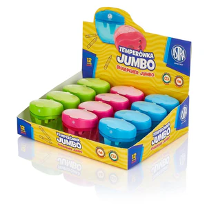 Temperówka Jumbo 3 otwory 12 sztuk display