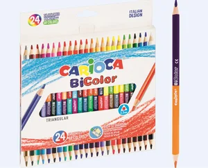 Kredki ołówkowe trójkątne Carioca BiColor 24/48 kolorów