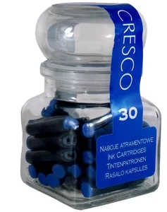 Naboje do piór niebieskie słoiczek 30 sztuk Naboje do piór niebieskie słoiczek 30 sztuk