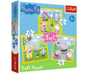 Puzzle 3w1 Wesoły dzień Peppy