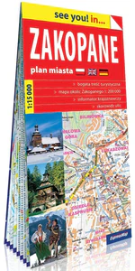 Zakopane i okolice papierowy plan miasta 1:15 000