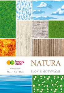 Blok Happy Color z motywami NATURA A4 15 arkus