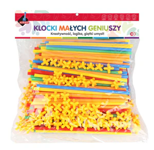 Klocki małych geniuszy słomki 300 elementów