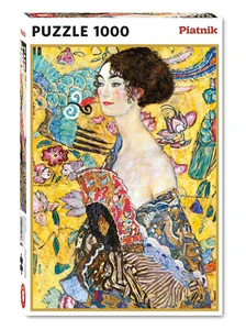 Puzzle 1000 Klimt Dama z wachlarzem