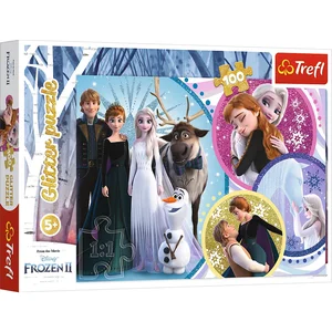 Puzzle 100 brokatowe W blasku miłości Kraina lodu 2 Puzzle 100 brokatowe W blasku miłości Kraina lodu 2