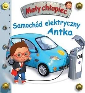 Samochód elektryczny Antka. Mały chłopiec