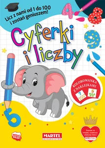Kolorowanka Cyferki i liczby z naklejkami Kolorowanka Cyferki i liczby z naklejkami