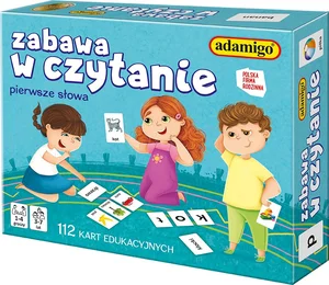 Zabawa w czytanie Pierwsze słowa 112 kart edukacyjnych