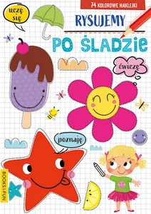 Rysujemy po śladzie 74 kolorowe naklejki