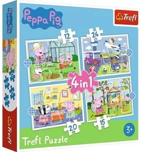 Puzzle 4w1 Wspomnienia z wakacji Peppa Pig Puzzle 4w1 Wspomnienia z wakacji Peppa Pig
