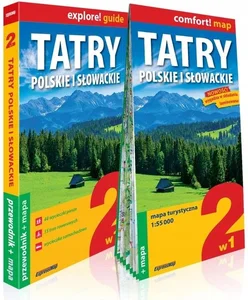 Tatry polskie i słowackie 2w1 przewodnik + mapa Tatry polskie i słowackie 2w1 przewodnik + mapa
