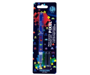 Pióro młodzieżowe Astra Pixel blister 1 sztuka + 3 naboje Pióro młodzieżowe Astra Pixel blister 1 sztuka + 3 naboje