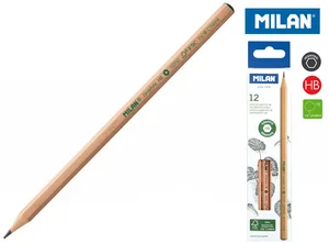 Ołówek sześciokątny MILAN HB NATURAL, 12 sztuk Ołówek sześciokątny MILAN HB NATURAL, 12 sztuk
