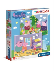 Puzzle 2w1 super color Świnka Peppa 24778 Puzzle 2w1 super color Świnka Peppa 24778