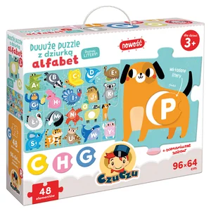 CzuCzu Duuuże puzzle z dziurką Alfabet 3+