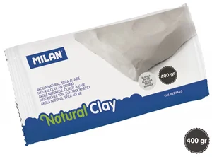 Glina naturalna do modelowania Milan samoutwardzalna lub do wypalania 400 g biała