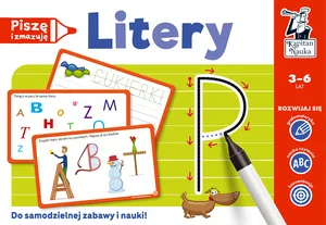 Piszę i zmazuję Litery Kapitan Nauka 3-6 lat
