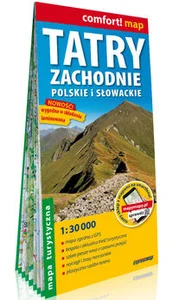 Tatry Zachodnie, polskie i słowackie laminowana mapa turystyczna 1:30 000