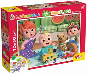 Cocomelon Puzzle dwustronne podłogowe 24 Słoneczny dzień na zabawę