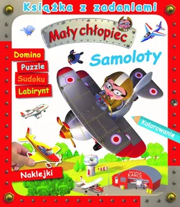Mały chłopiec Książka z zadaniami Samoloty Mały chłopiec Książka z zadaniami Samoloty