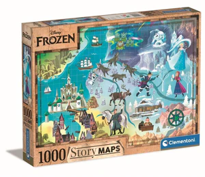 Puzzle 1000 Story maps Frozen 39666