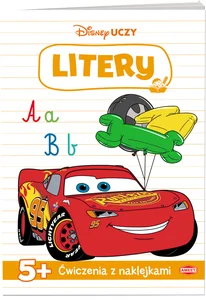 Disney Uczy Auta Ćwiczenia z naklejkami Litery