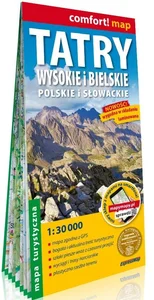 Tatry Wysokie i Bielskie polskie i słowackie laminowana mapa turystyczna 1:30 000