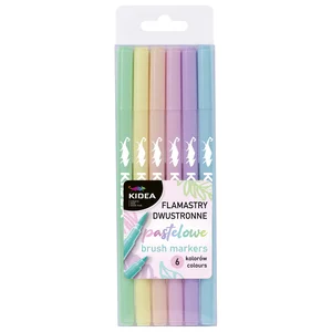 Flamastry dwustronne pastelowe B Brush 6 kolorów