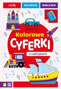 Kolorowe cyferki z naklejkami Zeszyt 2 Kolorowe cyferki z naklejkami Zeszyt 2