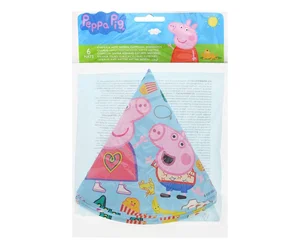 Czapeczki papierowe Świnka Peppa 6szt Czapeczki papierowe Świnka Peppa 6szt