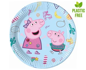 Talerzyki papierowe Świnka Peppa 23cm 8 szt Talerzyki papierowe Świnka Peppa 23cm 8 szt