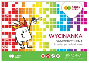 Blok Happy Color Wycinanka Samoprzylepna, A5, 8 arkuszy (HA 3710 1520-S8)