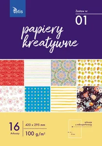 Papiery kreatywne zestaw 1 100g/m2 16 ark.
