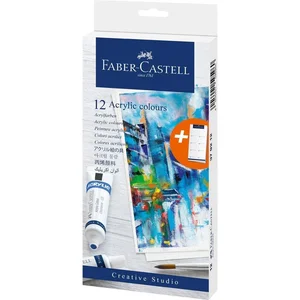 Farby akrylowe w tubkach 12 kolorów FABER CASTELL Farby akrylowe w tubkach 12 kolorów FABER CASTELL