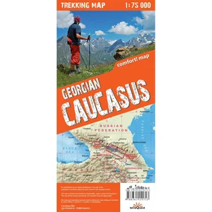 Georgian Caucasus trekking map 1:75 000 laminat 2020