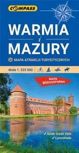 Warmia i Mazury mapa atrakcji turystycznych wersja laminowana