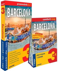 Barcelona 3w1: przewodnik + atlas + mapa